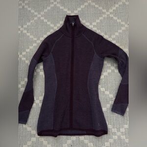 Smartwool Maroon and Purple Full-Zip Jacket